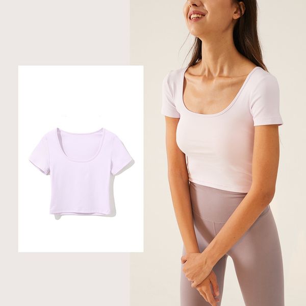women's t-shirt u neck square collar soft cotton women crop t-shirts high elastic slim short sleeved summer basic xh8q, White
women's t-shirt u neck square collar soft cotton women crop t-shirts high elastic slim short sleeved summer basic xh8q, White
