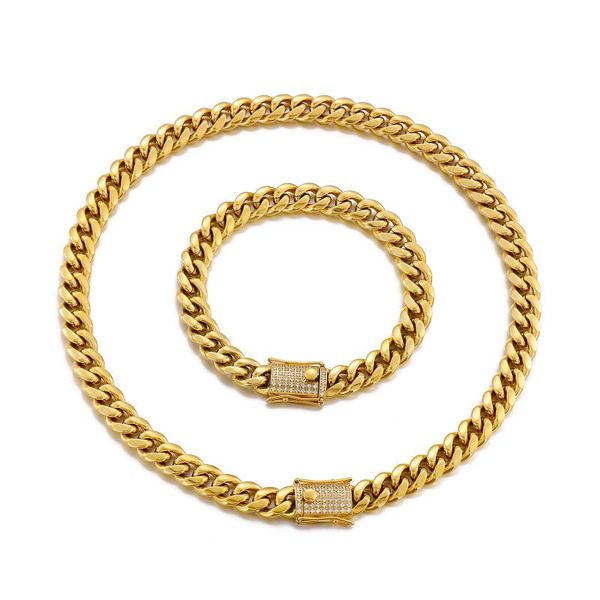 earrings & necklace 10mm stainless steel miami curb cuban chain boys men gold color hip hop dragon lock clasp link jewelry 18 k bracelet, Silver
earrings & necklace 10mm stainless steel miami curb cuban chain boys men gold color hip hop dragon lock clasp link jewelry 18 k bracelet, Silver