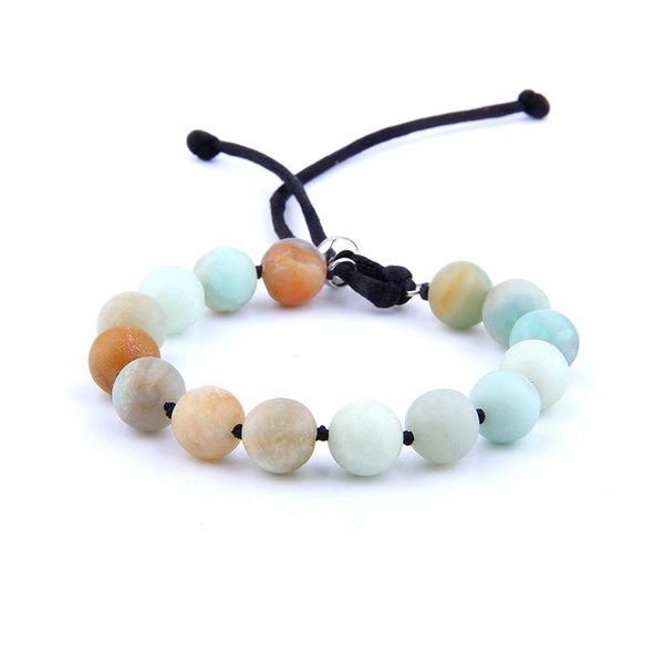 link, chain lace-up woman bracelet semiprecious amazonit agates stone round beads fashion bracelets for couple lovers, Black
link, chain lace-up woman bracelet semiprecious amazonit agates stone round beads fashion bracelets for couple lovers, Black