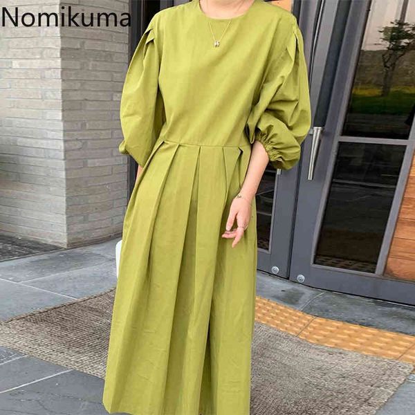 nomikuma korea chic pleated lantern sleeve dresses causal o-neck women elegant dress spring new a-line vestidos 6f201 210427, Black;gray
nomikuma korea chic pleated lantern sleeve dresses causal o-neck women elegant dress spring new a-line vestidos 6f201 210427, Black;gray