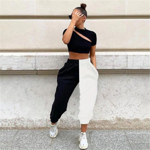 women's pants & capris high waist sweatpants black&white patchwork sporty harem autumn winter women loose casual streetwear trousers
women's pants & capris high waist sweatpants black&white patchwork sporty harem autumn winter women loose casual streetwear trousers