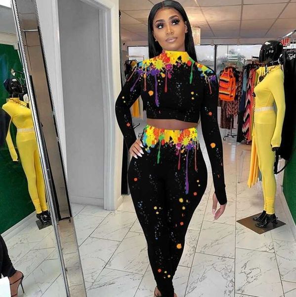 print long sleeve tracksuit 2 fashion suit 2021 crop women pants autumn two piece outfits matching sets, Black;white
print long sleeve tracksuit 2 fashion suit 2021 crop women pants autumn two piece outfits matching sets, Black;white