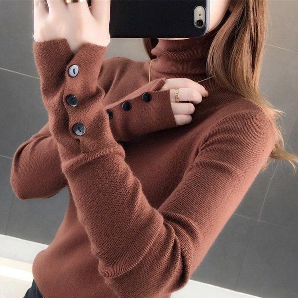 women's sweaters autumn winter knitted jumper turtleneck pullovers casual women shirt long sleeve tight girls s-xl, White;black
women's sweaters autumn winter knitted jumper turtleneck pullovers casual women shirt long sleeve tight girls s-xl, White;black