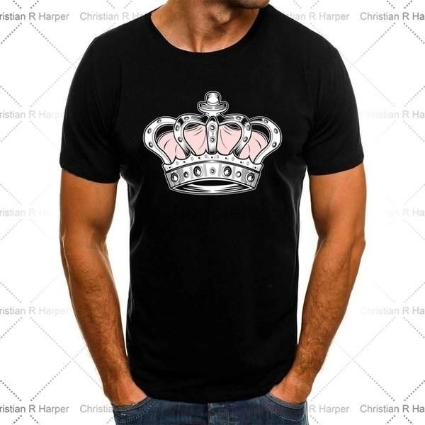 men's t-shirts short shirts are sellers crown pink t tshirt crew fashion cool tees hip hop gift for friends, White;black
men's t-shirts short shirts are sellers crown pink t tshirt crew fashion cool tees hip hop gift for friends, White;black