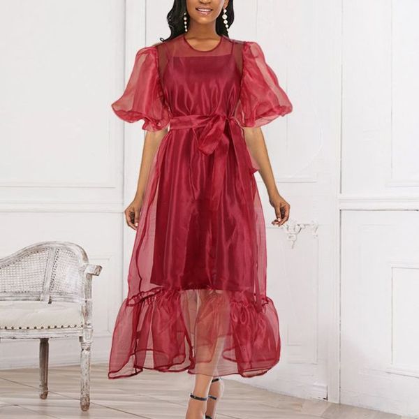 women's blouses & shirts women two piece set dress o neck short lantern sleeve waist belt plus size summer fashion see through cas, White
women's blouses & shirts women two piece set dress o neck short lantern sleeve waist belt plus size summer fashion see through cas, White