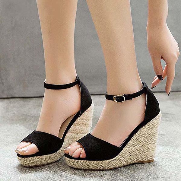 women sandals fashion fish mouth female outdoor wedges platform sunmmer plus size shoes footwear dress, Black
women sandals fashion fish mouth female outdoor wedges platform sunmmer plus size shoes footwear dress, Black
