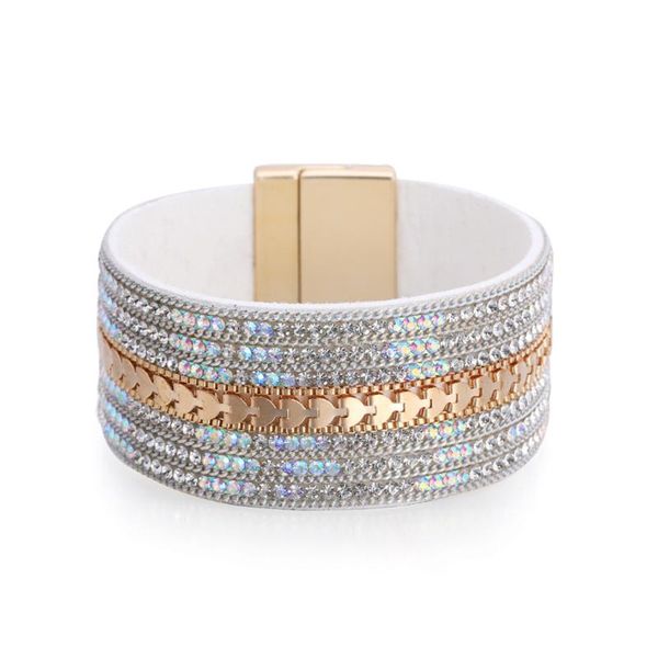 tennis amorcome magnetic buckle women wide bracelets multilayer multicolor alloy chain leather bangles wristband jewelry gift, Golden;silver
tennis amorcome magnetic buckle women wide bracelets multilayer multicolor alloy chain leather bangles wristband jewelry gift, Golden;silver