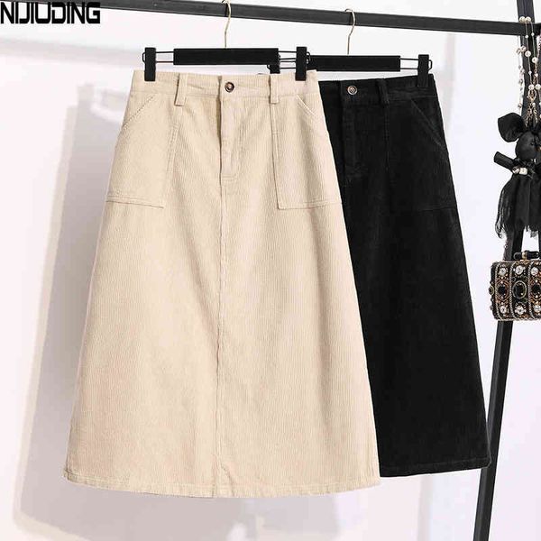 autumn corduroy a-line skirts women korean style high waist pockets zipper slim back split female plus size 3xl 210514, Black
autumn corduroy a-line skirts women korean style high waist pockets zipper slim back split female plus size 3xl 210514, Black