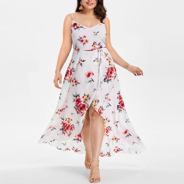 casual dresses plus size floral print long dress women bohemian irregular hem chiffon summer boho sleeveless spaghetti strap beach robe, Black;gray
casual dresses plus size floral print long dress women bohemian irregular hem chiffon summer boho sleeveless spaghetti strap beach robe, Black;gray