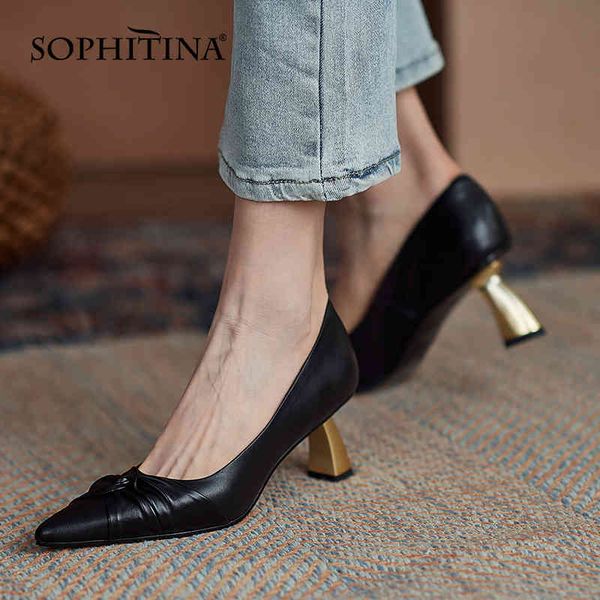 sophitina pointed pumps lady cow leather party female shoes strange style heels bowknot design women's shoes ao110 210513, Black
sophitina pointed pumps lady cow leather party female shoes strange style heels bowknot design women's shoes ao110 210513, Black