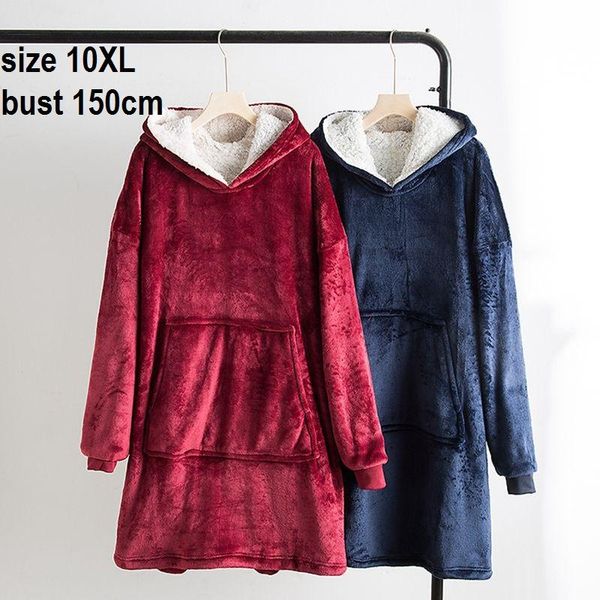 women's hoodies & sweatshirts size 10xl bust 150cm winter warm pocket blankets fleece outwears thicken women home wear coat, Black
women's hoodies & sweatshirts size 10xl bust 150cm winter warm pocket blankets fleece outwears thicken women home wear coat, Black