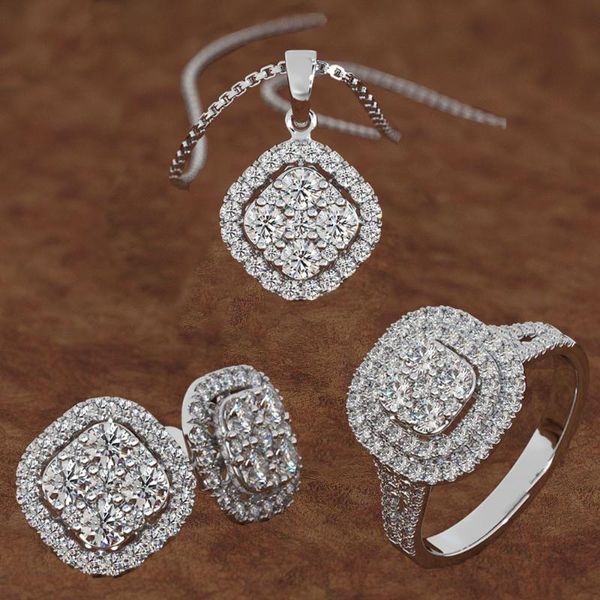 earrings & necklace luxury full crystal rings for women jewelry set necklaces zircon silvery accessories suit female wedding ring, Silver
earrings & necklace luxury full crystal rings for women jewelry set necklaces zircon silvery accessories suit female wedding ring, Silver