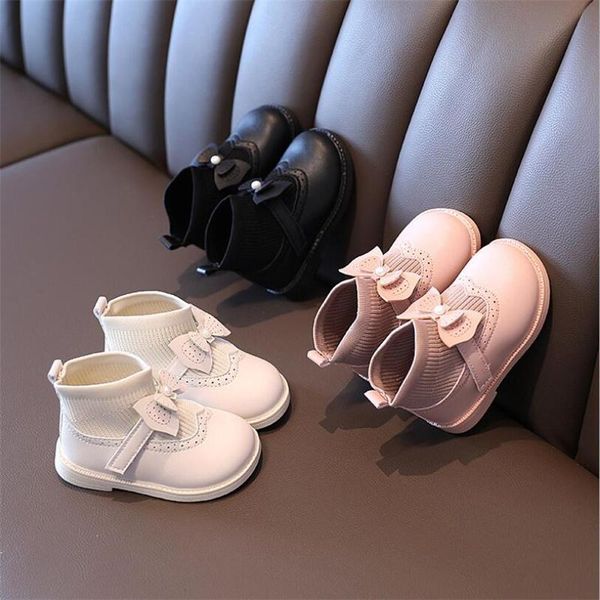 boots girls fashion autumn sweet bow leather ankle knit stitching baby soft bottom toddler size 21-30, Black;grey
boots girls fashion autumn sweet bow leather ankle knit stitching baby soft bottom toddler size 21-30, Black;grey