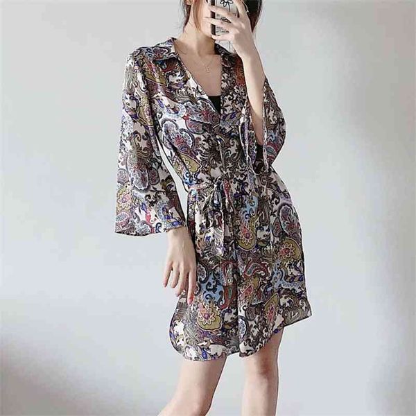 women v-neck vestidos fashion flower print pleat ruffles mini dress with belt female chic long sleeve party dresses cc9926 210422, Black;gray
women v-neck vestidos fashion flower print pleat ruffles mini dress with belt female chic long sleeve party dresses cc9926 210422, Black;gray
