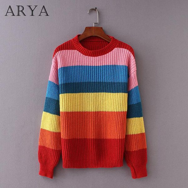 women's sweaters arya thick rainbow turtleneck women winter jumpers knitted clothes fashion striped oversized pullover female, White;black
women's sweaters arya thick rainbow turtleneck women winter jumpers knitted clothes fashion striped oversized pullover female, White;black