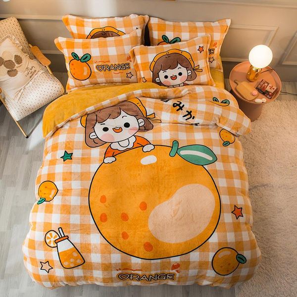 bedding sets duvet cover set orange girl velvet fashion simple cartoon 4pcs soft milk quilt pillowcase warm sheet
bedding sets duvet cover set orange girl velvet fashion simple cartoon 4pcs soft milk quilt pillowcase warm sheet