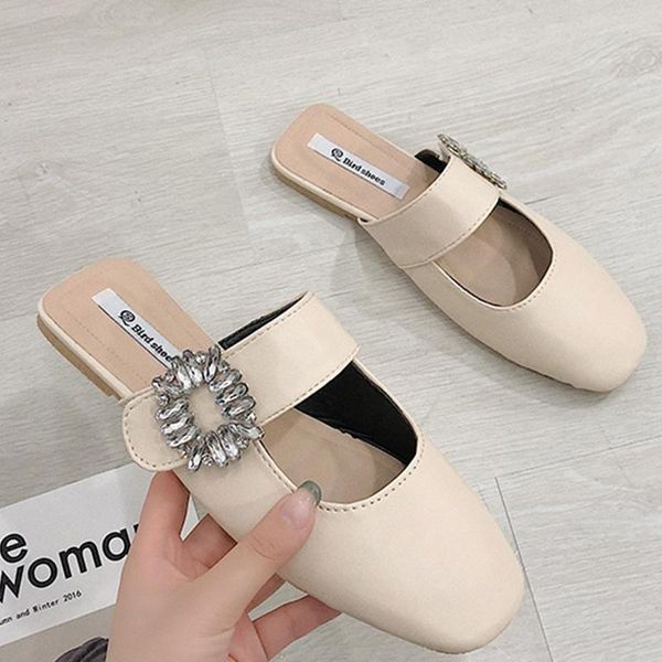 slippers crystal buckle band square toe pu woman slip on outside flipflops shoes women diamond flock mules low heel slides femm, Black
slippers crystal buckle band square toe pu woman slip on outside flipflops shoes women diamond flock mules low heel slides femm, Black
