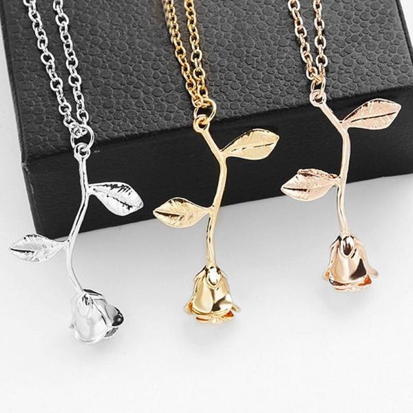 pendant necklaces women fashion 3d rose flower alloy chain necklace valentines day present jewelry decor accessory for, Silver
pendant necklaces women fashion 3d rose flower alloy chain necklace valentines day present jewelry decor accessory for, Silver