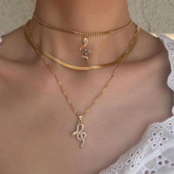 multi layer snake pendant necklace metal women charm clavicle chain jewelry for party 2021 necklaces, Silver
multi layer snake pendant necklace metal women charm clavicle chain jewelry for party 2021 necklaces, Silver