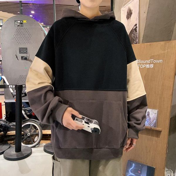men's hoodies & sweatshirts 2021 fashion long sleeve hooded casual pure cotton coats color stitching black/grey/green pullover
men's hoodies & sweatshirts 2021 fashion long sleeve hooded casual pure cotton coats color stitching black/grey/green pullover