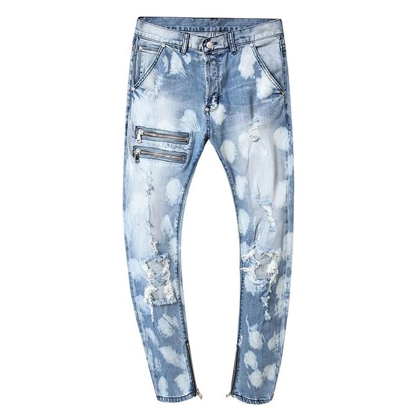 men's jeans jeans are slim, ripped, solid, casual, fashion, versatile, streetwear ao56, Blue
men's jeans jeans are slim, ripped, solid, casual, fashion, versatile, streetwear ao56, Blue
