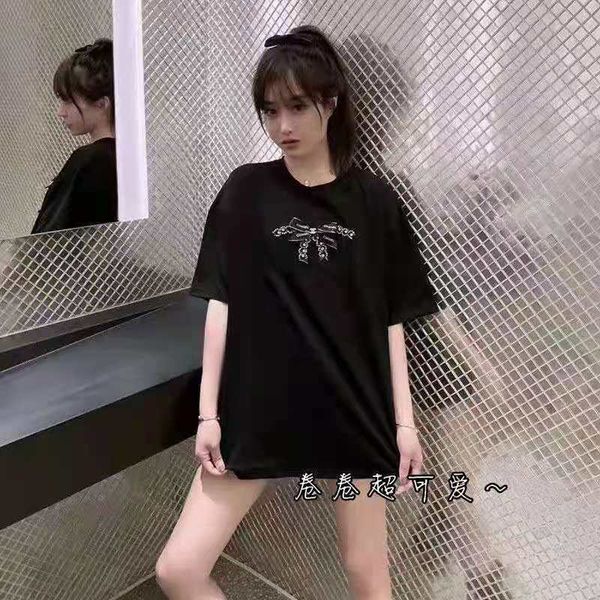 2021 new T-shirt female hand-beaded letter bowknot short sleeve T-shirt temperament all-match net red short sleeve, White
2021 new T-shirt female hand-beaded letter bowknot short sleeve T-shirt temperament all-match net red short sleeve, White