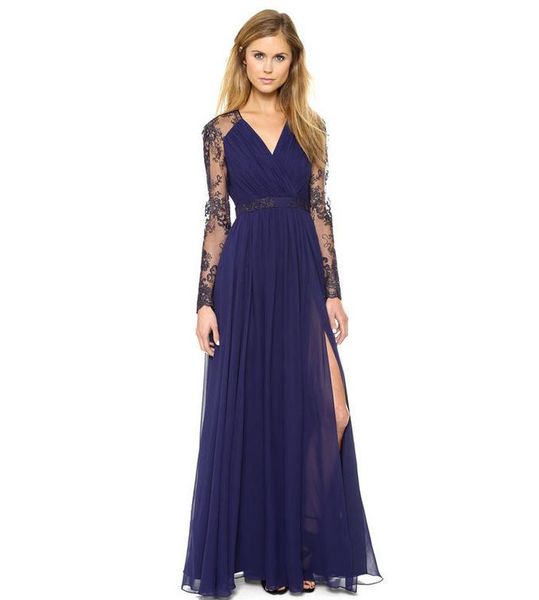 casual dresses nice-forever blue summer elegant v neck long lace sleeve fitted dress 2021 women fashion slimming chiffon split maxi, Black;gray
casual dresses nice-forever blue summer elegant v neck long lace sleeve fitted dress 2021 women fashion slimming chiffon split maxi, Black;gray