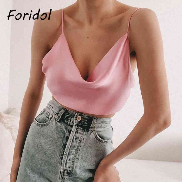foridol backless lace up satin camis drapped v neck club party pink crop chic strappy thank camis summer 210415, White
foridol backless lace up satin camis drapped v neck club party pink crop chic strappy thank camis summer 210415, White