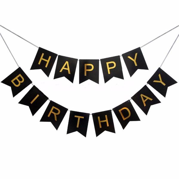 party decoration gold printed black paper happy birthday banners baby shower boy girl kids bunting garland supplies
party decoration gold printed black paper happy birthday banners baby shower boy girl kids bunting garland supplies