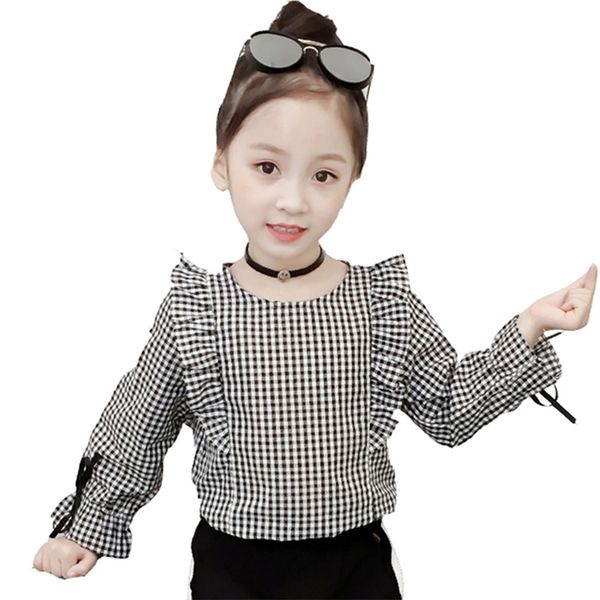 blouse for girls plaid pattern the girl ruffles s children's teenage clothes 6 8 10 12 14 210527, White;black
blouse for girls plaid pattern the girl ruffles s children's teenage clothes 6 8 10 12 14 210527, White;black