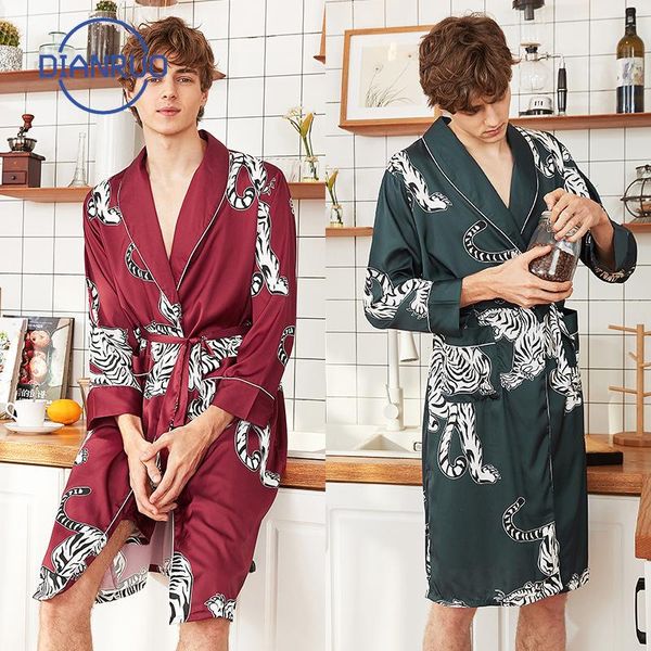 women's sleepwear dianruo men's ice silk pajamas long sleeve nightgown spring summer bathrobe cardigan printed household clothes q, Black;red
women's sleepwear dianruo men's ice silk pajamas long sleeve nightgown spring summer bathrobe cardigan printed household clothes q, Black;red