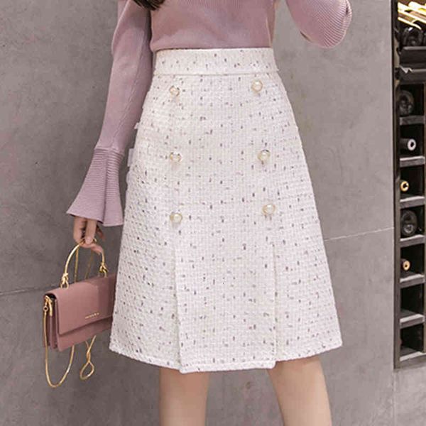 skirts winter wool blend double-breasted buttons a-line midi elegant zipper metallic white above slim knee tqpm, Black
skirts winter wool blend double-breasted buttons a-line midi elegant zipper metallic white above slim knee tqpm, Black