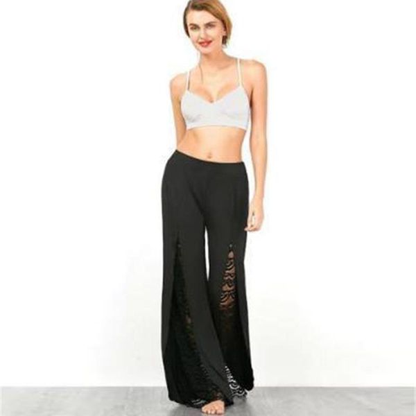 women's pants & capris lace splice wide leg pant for women elastic high waist large size long trouser autumn female 2021 fashion flare, Black;white
women's pants & capris lace splice wide leg pant for women elastic high waist large size long trouser autumn female 2021 fashion flare, Black;white