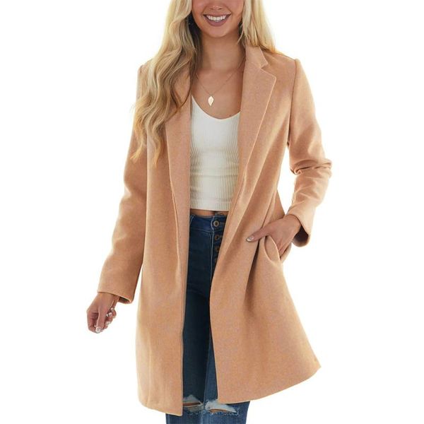 women's jackets fashion solid colors long sleeve cardigan open front coat loose pocket office casual jacket outwear chaqueta mujer#g3, Black;brown
women's jackets fashion solid colors long sleeve cardigan open front coat loose pocket office casual jacket outwear chaqueta mujer#g3, Black;brown
