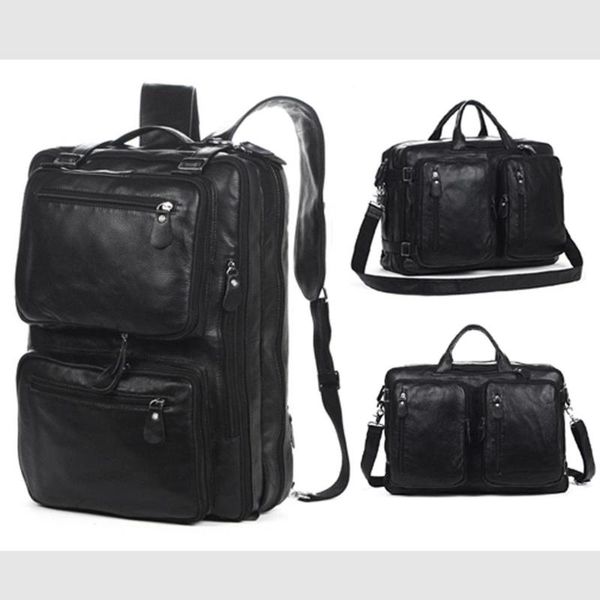 multi functional men's leather backpack, fashionable schoolbag, travel bag and large black bag. backpack
multi functional men's leather backpack, fashionable schoolbag, travel bag and large black bag. backpack