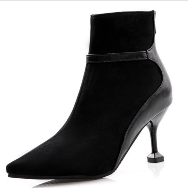 boots fanyuan plus size 32-48 women ankle fashion zipper pointed toe winter shoes thin high heels short, Black
boots fanyuan plus size 32-48 women ankle fashion zipper pointed toe winter shoes thin high heels short, Black
