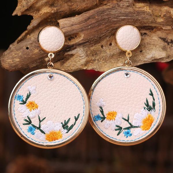 dangle & chandelier amorcome bohemian embroidery flower round pendant drop earrings vintage yellow white leather for women girls, Silver
dangle & chandelier amorcome bohemian embroidery flower round pendant drop earrings vintage yellow white leather for women girls, Silver