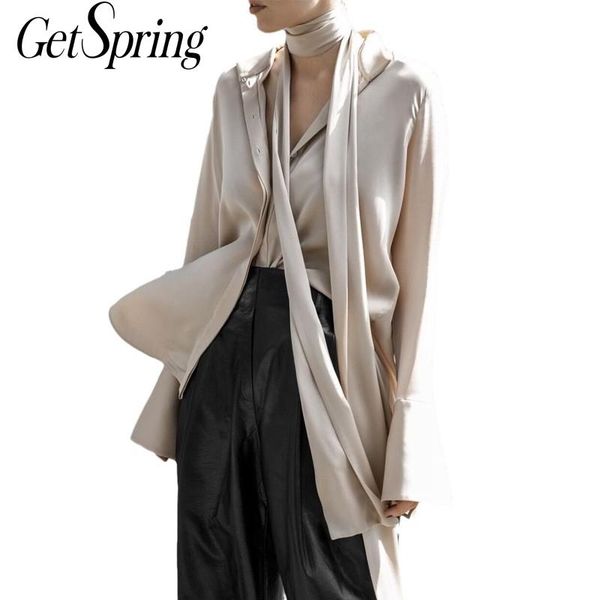 getspring women blouse temperament shirt loose casual long satin ladies fashion summer chic flare sleeve 210601, White
getspring women blouse temperament shirt loose casual long satin ladies fashion summer chic flare sleeve 210601, White
