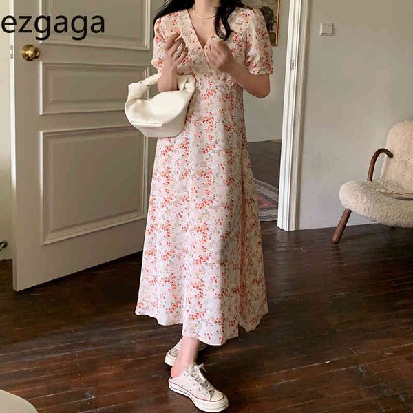 ezgaga elegant floral dress women v-neck short sleeve summer new korean fashion high waist chic ladies vintage dresses 210430, Black;gray
ezgaga elegant floral dress women v-neck short sleeve summer new korean fashion high waist chic ladies vintage dresses 210430, Black;gray