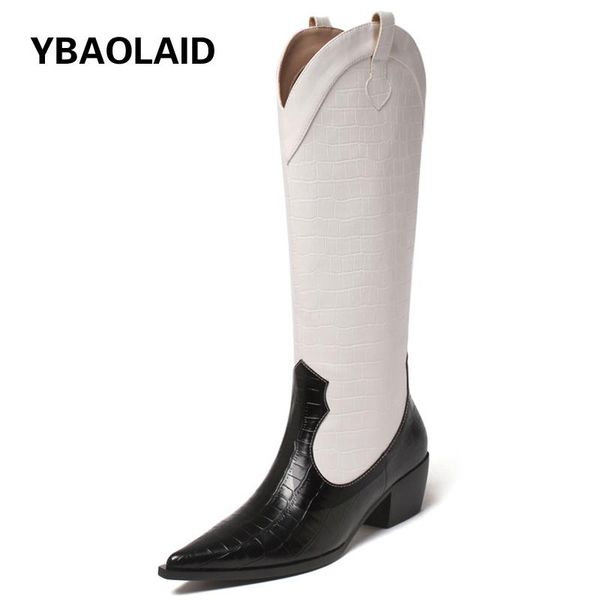 boots autumn winter fashion pointed toe mixed color thick heel western vintage casual sleeve trendy high-tube knee-length, Black
boots autumn winter fashion pointed toe mixed color thick heel western vintage casual sleeve trendy high-tube knee-length, Black