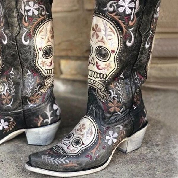 boots autumn women mid-calf female pu leather block heels platform shoes ladies slip on print plus size casual long boot, Black
boots autumn women mid-calf female pu leather block heels platform shoes ladies slip on print plus size casual long boot, Black