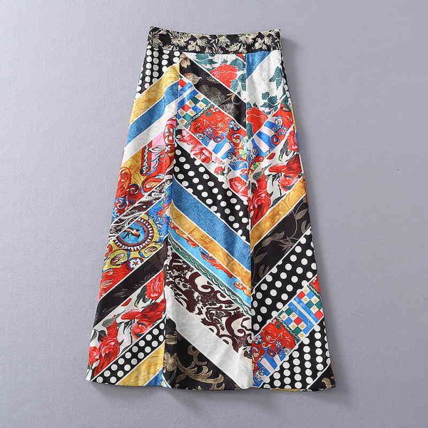 european american women's clothing 2021 spring fashion skirt with patchwork pattern and retro print 7hh8, Black
european american women's clothing 2021 spring fashion skirt with patchwork pattern and retro print 7hh8, Black