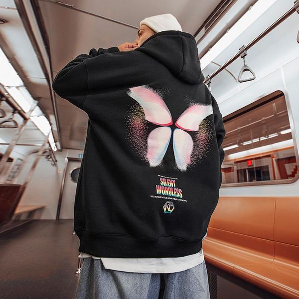 men's hoodies & sweatshirts 2021 hip hop butterfly printed loose hooded hoodie for country trend autumn plus-size wear outerwear, Black
men's hoodies & sweatshirts 2021 hip hop butterfly printed loose hooded hoodie for country trend autumn plus-size wear outerwear, Black