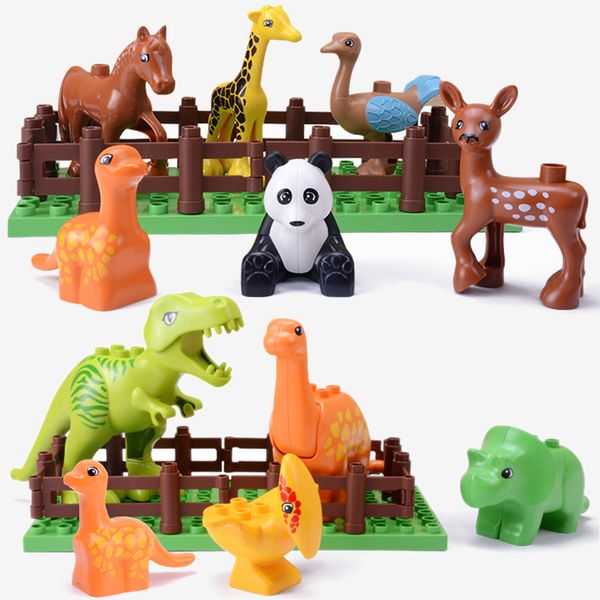 Animal Blocks Compatible Brands Big Building Blocks for Kids Bricks with Base Plate Fence Zoo Crocodile Dinosaur Figures Toys
Animal Blocks Compatible Brands Big Building Blocks for Kids Bricks with Base Plate Fence Zoo Crocodile Dinosaur Figures Toys