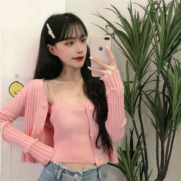 woman sweaters femme chandails womens sling short knitted cardigan two-piece set pull hiver, White;black
woman sweaters femme chandails womens sling short knitted cardigan two-piece set pull hiver, White;black