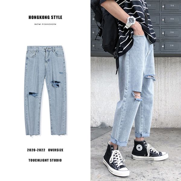 Ripped Jeans Mens Fashion Washed Casual Straight Jeans Pants Men Streetwear Loose Hip-hop Hole Denim Trousers Mens -3XL, Blue
Ripped Jeans Mens Fashion Washed Casual Straight Jeans Pants Men Streetwear Loose Hip-hop Hole Denim Trousers Mens -3XL, Blue