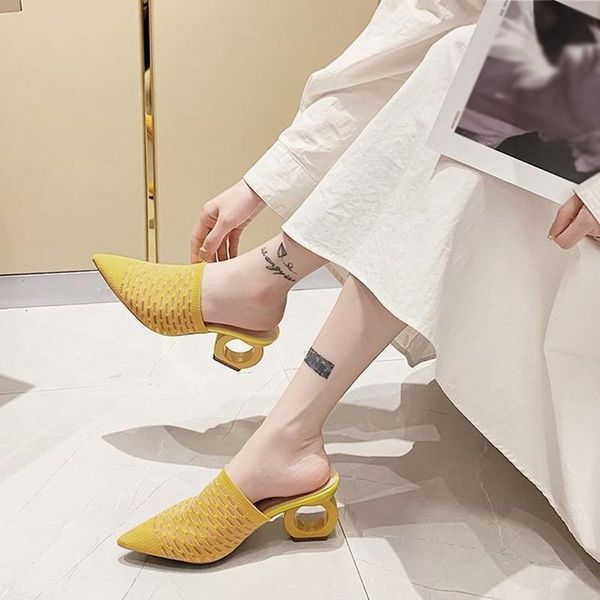 slippers pointed toe fashion women sandals summer shoes party 2021 elegant female knitted flip flop slip on slides plus size, Black
slippers pointed toe fashion women sandals summer shoes party 2021 elegant female knitted flip flop slip on slides plus size, Black