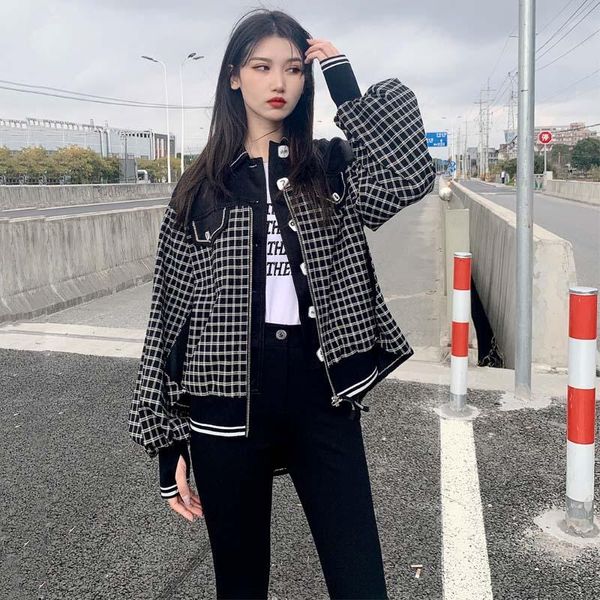 women's jackets godilon flagship store 2021 spring and autumn patchwork plaid loose small fragrance jacket wear, Black;brown
women's jackets godilon flagship store 2021 spring and autumn patchwork plaid loose small fragrance jacket wear, Black;brown
