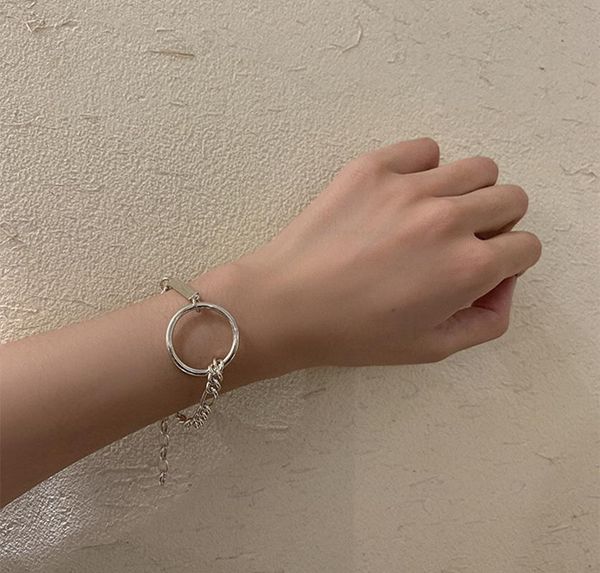link, chain livvy fashion silver color rectangle cute hollow round bracelet bangle handmade jewelry gift, Black
link, chain livvy fashion silver color rectangle cute hollow round bracelet bangle handmade jewelry gift, Black
