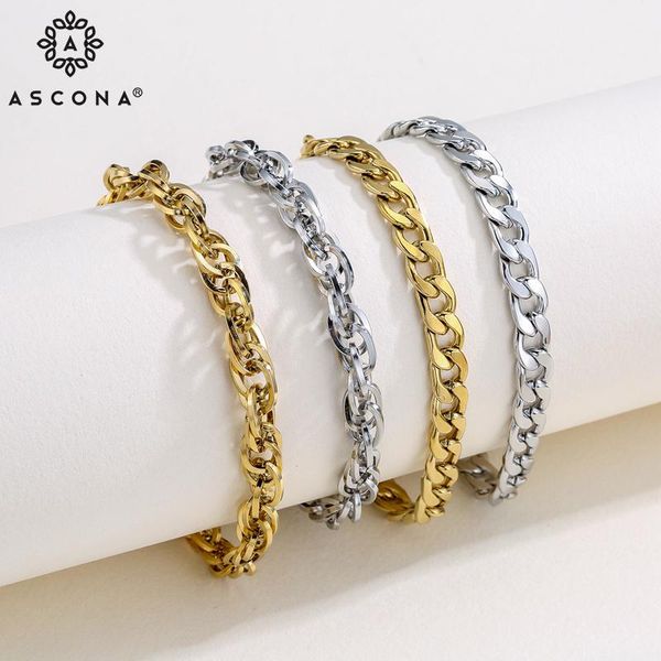 link, chain ascona simple fashion bracelet 16cm stainless steel men and women jewelry holiday gift bangle, Black
link, chain ascona simple fashion bracelet 16cm stainless steel men and women jewelry holiday gift bangle, Black